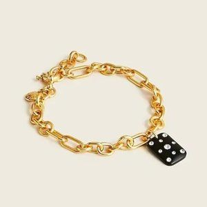 J. Crew Sparkle Domino chain bracelet